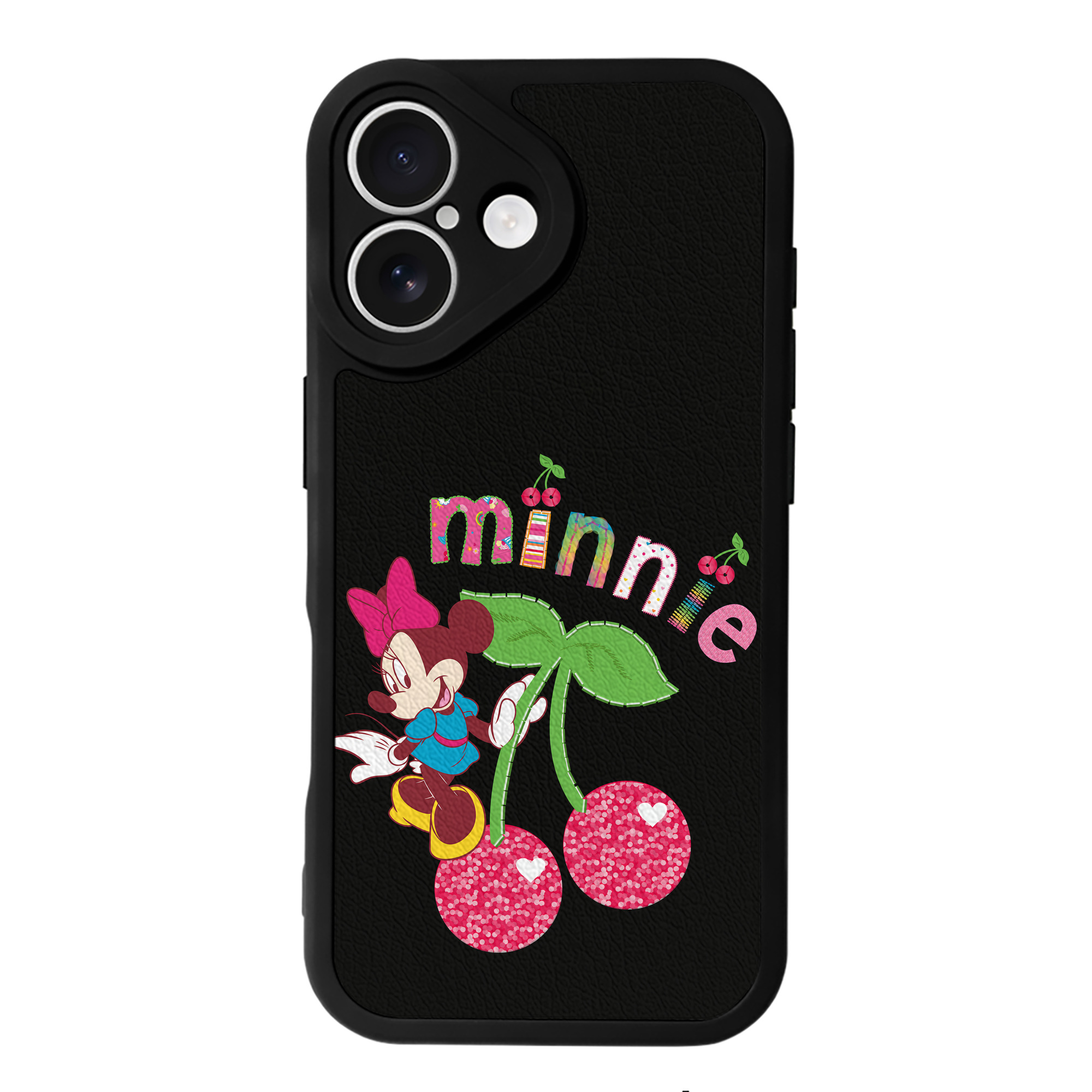 （画像用） ミッキーマウス Mickey Mouse 【iPhone 16シリーズ対応】シリコンスマホケース（レザー調） 材質：シリコン